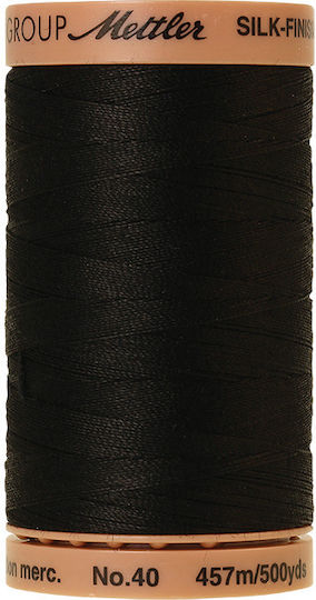 Fire De Cusut 100% Bumbac Mercerizat 40 Con 457 M Quilting Patchwork Broderie Mettler Bumbac Cu Finisaj Mătăsos 40 Culoare Neagră