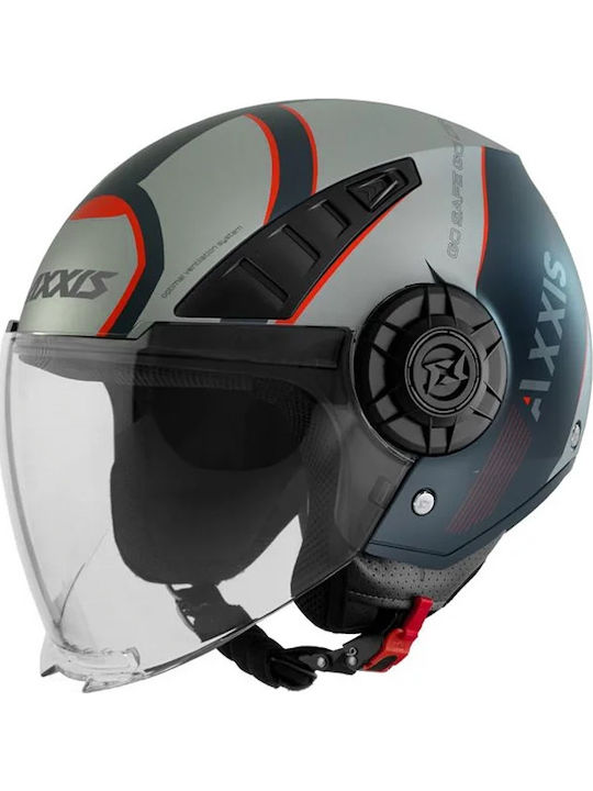 Axxis Metro S Techno B2 Grey Gloss Κράνος Μηχαν...