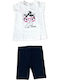 Kids' Set with Leggings Summer 2pcs WHITE