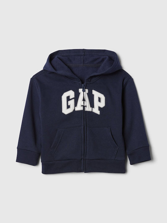 Cardigan pentru copii De bumbac cu Glugă Blue