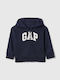 Cardigan pentru copii De bumbac cu Glugă Blue