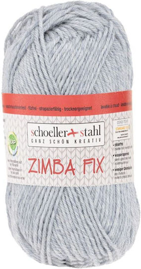 Fir De Tricotat Din Lână 80% Aspect Rustic Pentru Tricotat Croșetat Grosime Medie 50g 87m Zimba Fix Scholler Argintiu 90138-6017