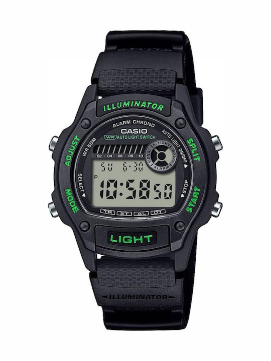 Casio Collection Ρολόι Μπαταρίας με Καουτσούκ Λουράκι