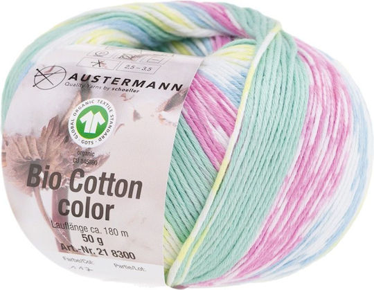 Austermann Organic Textile Yarn Bumbac Bio Culoare 117 Fire De Tricotat Croșetat 100% Bumbac Organic Pastel 180 M