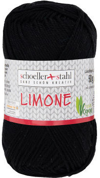 100% Baumwolle Limone Garn Stricken Häkeln 125 m 24 Schwarz Scholler