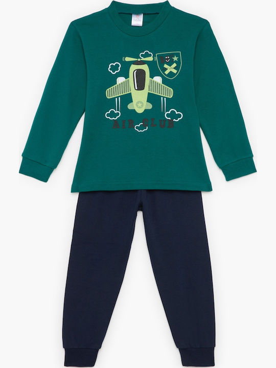 Pretty Baby Pijamale Copii Bumbac Verde/Marin
