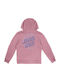 Kids Sweatshirt with Hood and Pockets Fleece Pink