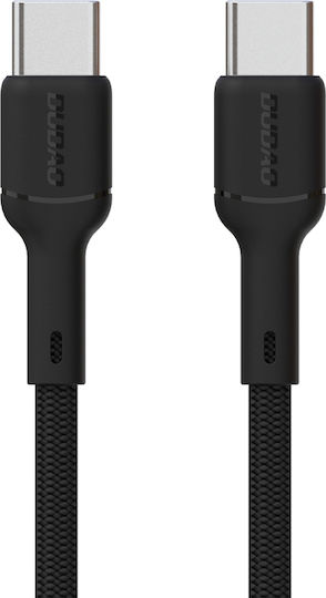 Dudao USB 2.0 Cable USB-C male - USB-C 65W PD Μαύρο 1m