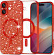 Techsuit Luxury Umschlag Rückseite Rot (iPhone 17)