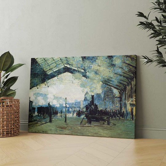 Καμβάς Oscar Claude Monet Ο Σιδηροδρομικός Σταθμός Του Saint Lazare Στο Παρίσι 127χ159 Καμβάς Oscar Claude Monet Ο Σιδηροδρομικός Σταθμός Του Saint Lazare Στο Παρίσι 127χ159