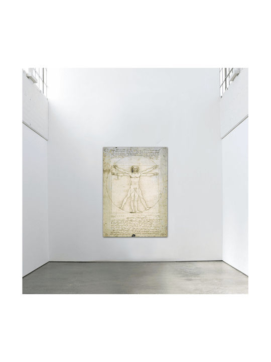Canvas Leonardo Da Vinci The Vitruvian Man 47x66