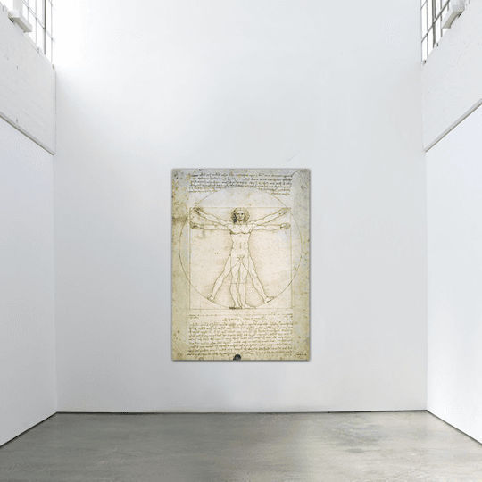 Καμβάς Leonardo Da Vinci Ο Άνθρωπος Του Βιτρούβιου 47χ66