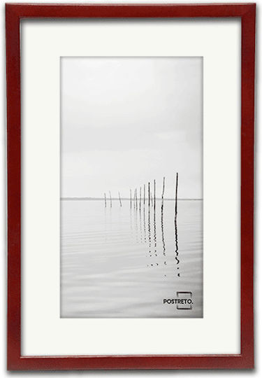 Wooden Photo Frame with Red Frame