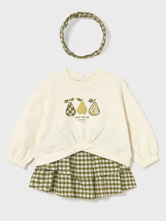 Kids' Set with Skirt Winter 2pcs Green