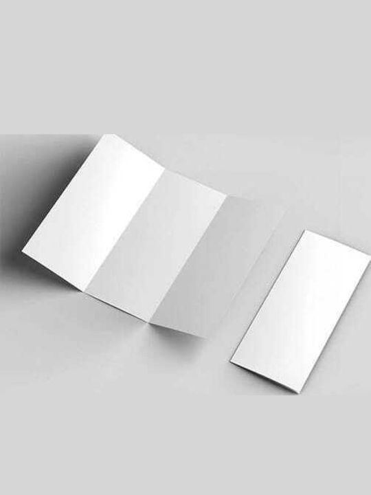 Invitație de Nuntă Initials Neagră Triptic Orizontal 20x7,5