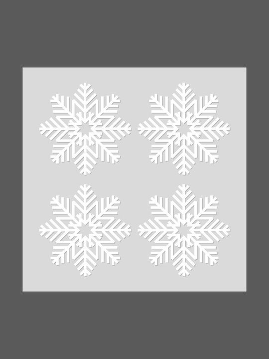 Weihnachtsaufkleber Weihnachtsflocken 18x18 9 Stück Grün