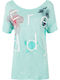 Damen Sport Bluse Kurzärmelig Talc