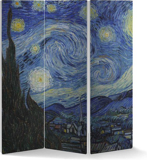 Van Gogh Η “έναστρη Νύχτα" Διακοσμητικό Παραβάν από Καμβά 240x180cm