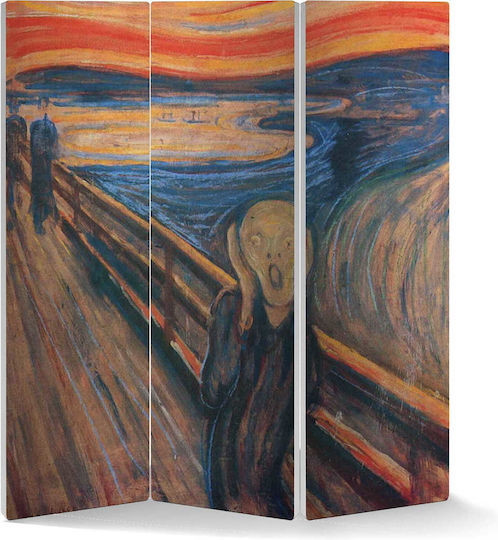 Edvard Munch Η Κραυγή! Διακοσμητικό Παραβάν από Καμβά 200x180cm