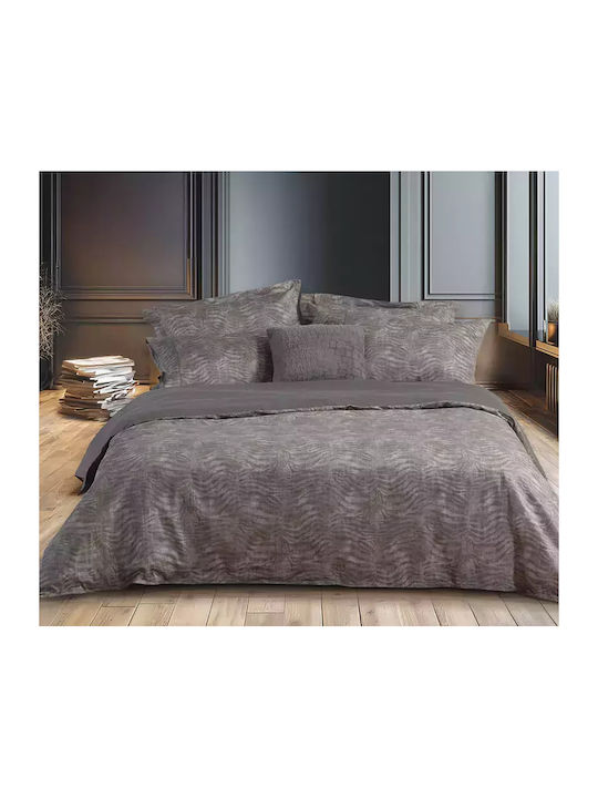 Nef-Nef Homeware Zesten Σετ Σεντόνια Υπέρδιπλα 240x270εκ. Grey (4τμχ)