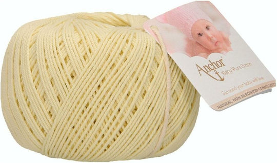 Fir De Croșetat Anchor Baby Bumbac Pur 100% Bumbac Natural Hipoalergenic Lungime 165 M Greutate 50 G Vanilie 00106