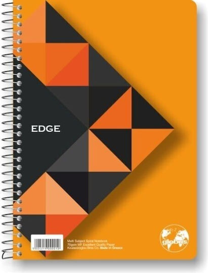 Globus Heft Geregelt B5 3 Themen Edge Orange 1Stück