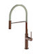 Ottone Meloda Bourbon Kitchen Faucet Counter Flexible Copper