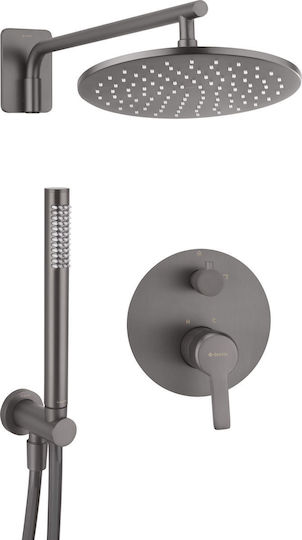 Deante Built-in Mixer, Hand Shower & Shower Head Set for Shower Bronze 5908212096604