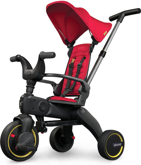 Doona Tricicletă pentru copii Liki Trike S1 Pliabil, Transformabil cu Mâner Parental & Cort pentru 10+ luni Flame Red