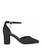 Pumps mit Riemchen & mittelhoher Absatz Schwarz