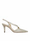 Jaida Leder Pumps mit mittelhohem Absatz Goldene