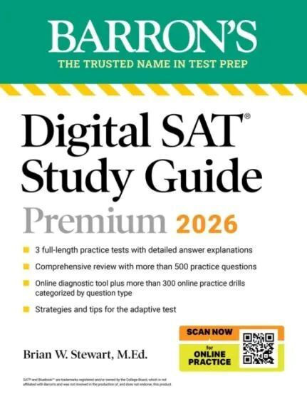 SAT合格講座シリーズ4科目＋DVDセット Digital sat Study Guide Premium 2026 4 Practice Tests