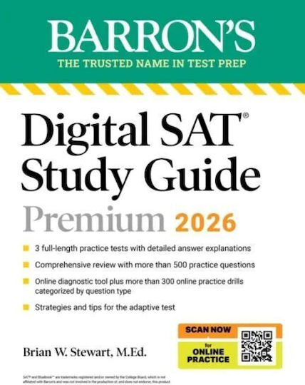 Digital sat Study Guide Premium 2026 4 Practice Tests Comprehensive Review Online Practice