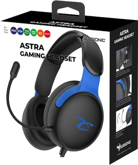 Subsonic Astra Über Ohr Gaming-Headset mit 3,5 mm Konnektivität für Nintendo Switch / PC / PS4 / PS5 / XBOX