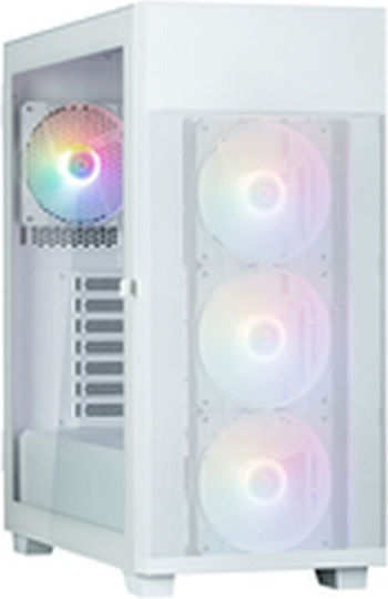 Zalman S5 Neo Gaming Midi Tower Κουτί Υπολογιστή με Πλαϊνό Παράθυρο Λευκό
