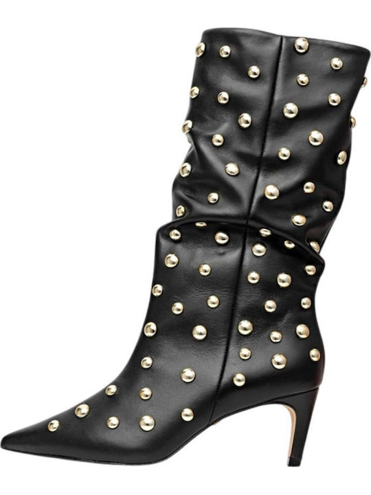 Carrano Leder Damenstiefel Schwarz