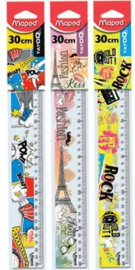 Maped Χάρακας Tattoo 30cm 3σχέδια 1τμχ 251710