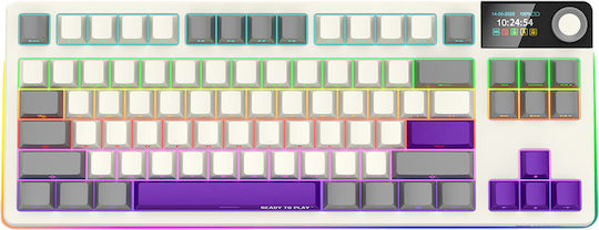 Lorgar KBP70TKLW Ασύρματο Gaming Μηχανικό Πληκτρολόγιο Tenkeyless με RGB φωτισμό (Αγγλικό US) Πολύχρωμο