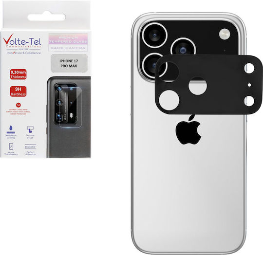 Volte-Tel Προστασία Κάμερας Tempered Glass Μαύρο για το iPhone 17 Pro Max