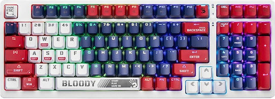 A4Tech Bloody S98 Gaming Mechanical Keyboard with BLMS Red Plus switches and RGB lighting (English US) Sports Navy