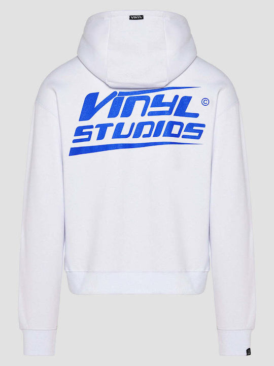 Vinyl Art Clothing Φούτερ με Κουκούλα Λευκό