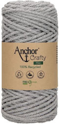 Anchor Crafty Sfoară Macrame Pieptănată 3 Mm 250 G 65 M Gri