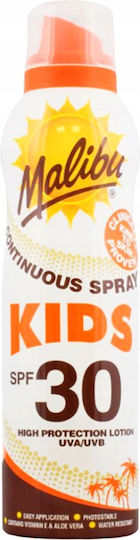 Malibu SPF30 Водоустойчив Детски Слънцезащитен Крем Спрей За Лице И Тяло 175ml