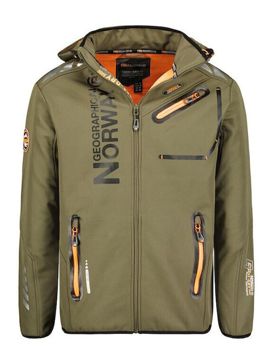 Зимно Яке Softshell Водоустойчиво и Ветроустойчиво Kaki Orange