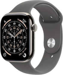 Apple Watch Series 11 Cellular 46 мм Естествен Титанов Корпус със Спортна Каишка Каменно Сив Цвят Apple Watch Series 11 Cellular 46 мм Естествен Титанов Корпус със Спортна Каишка Каменно Сив Цвят