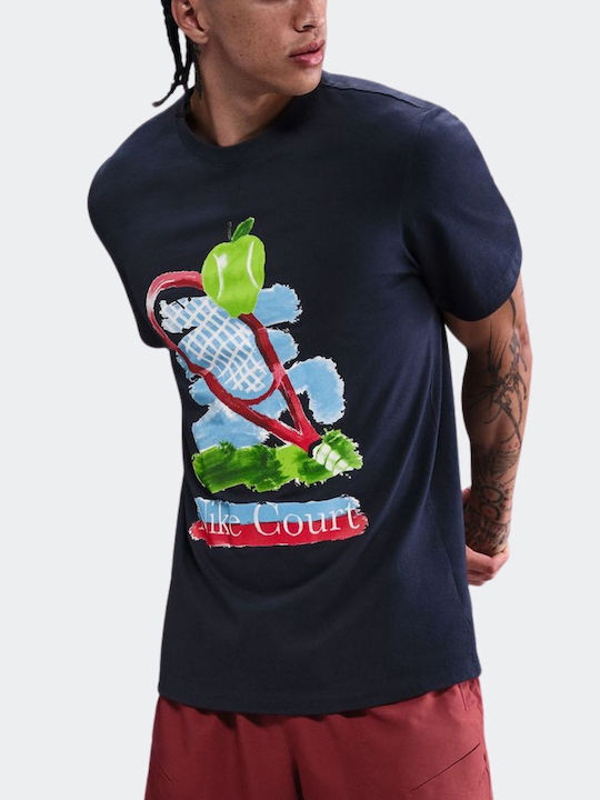 Nike Dri-fit HV1713-451 Men's Tennis Blouse Blue