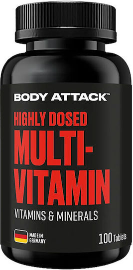Body Attack Πολυβιταμίνη Multi Vitamin 100 ταμπλέτες