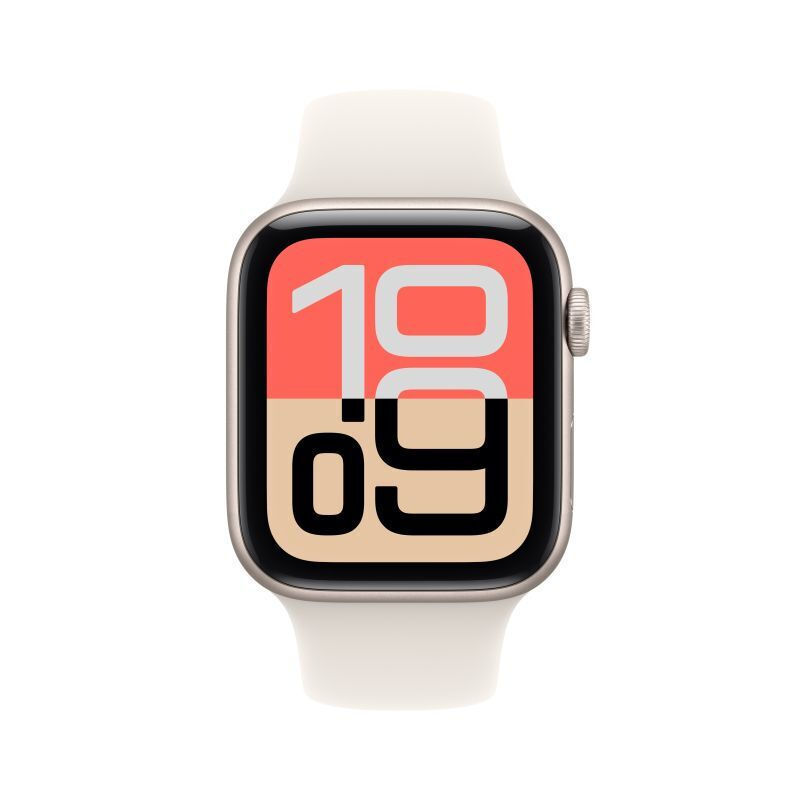 Apple Watch SE 3 Aluminium 44mm Αδιάβροχο με Παλμογράφο (Starlight Aluminium Case with Starlight Sport Band - S/M)