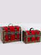 Eurolamp Wooden Decorative Trunks Set Brown 2pcs 25x15x17cm