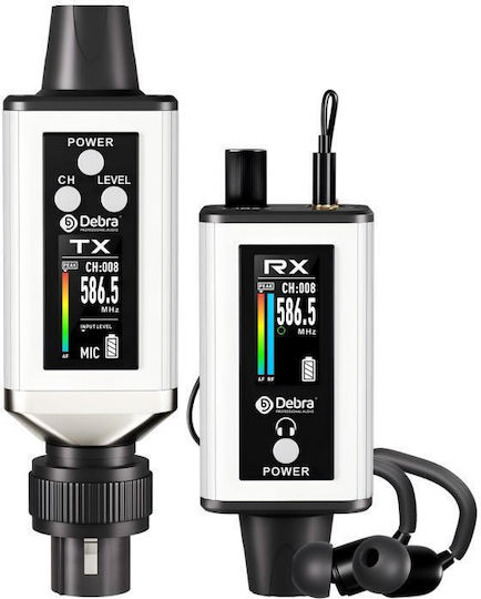 Debra Emx-1 XLR Adapter for Portable Wireless Monitoring System Transmitter & Receiver White
